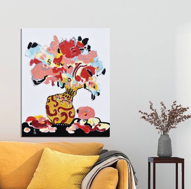 Original Abstract Expressionism Abstract Painting by Misako Chida