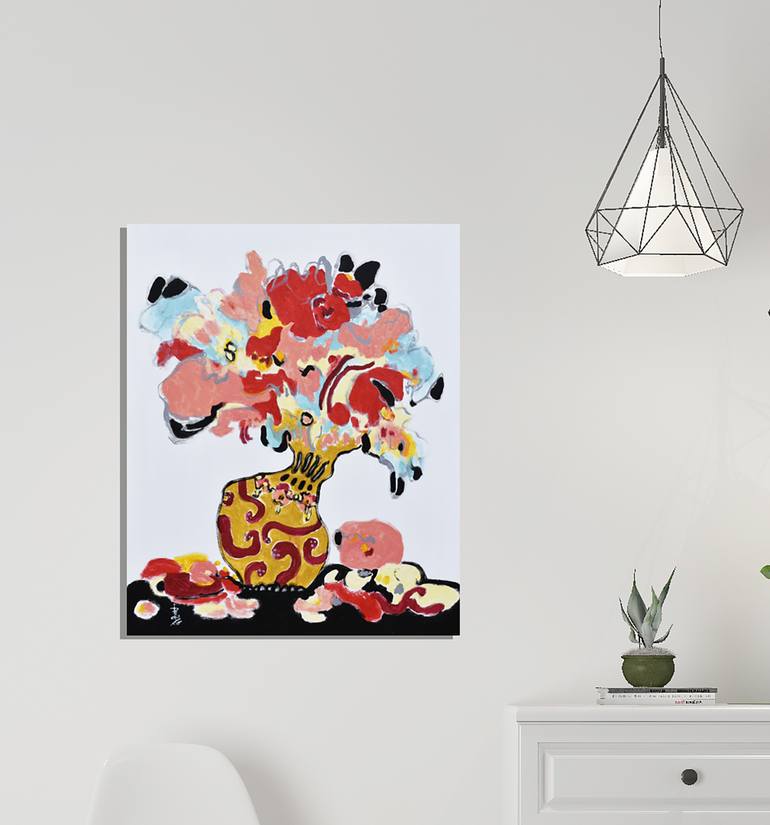 Original Abstract Expressionism Abstract Painting by Misako Chida