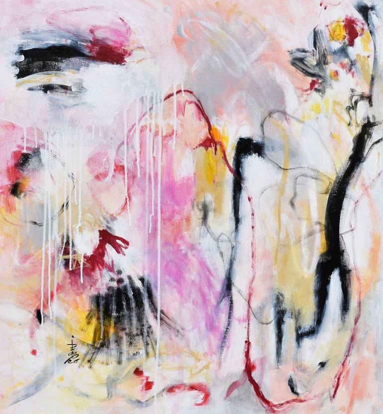 Listening to Jazz II Painting by Misako Chida | Saatchi Art