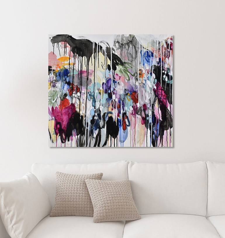 Original Abstract Expressionism Abstract Painting by Misako Chida