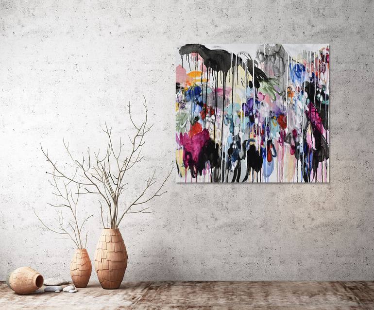 Original Abstract Expressionism Abstract Painting by Misako Chida