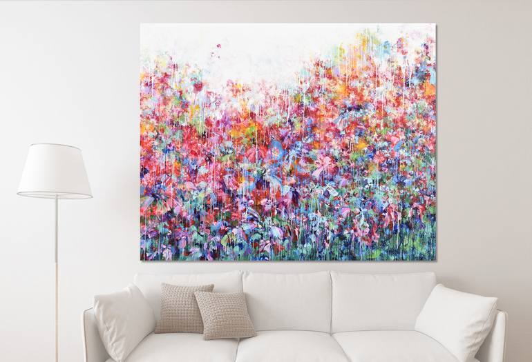 Original Abstract Expressionism Abstract Painting by Misako Chida