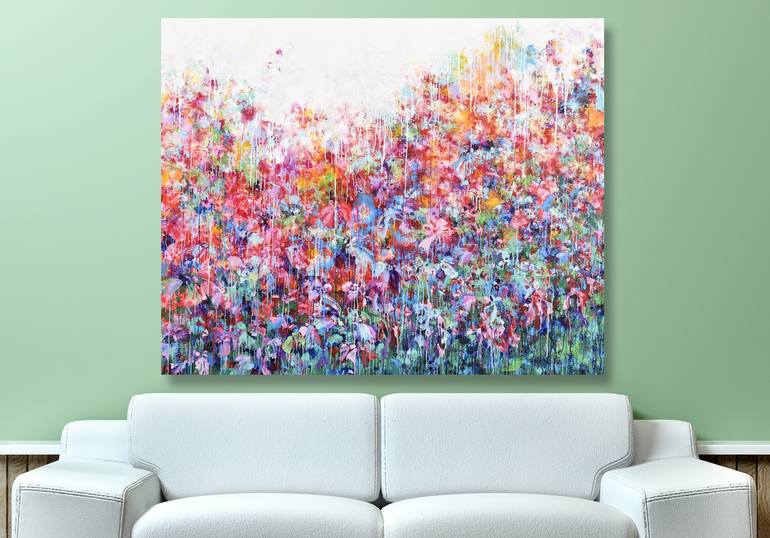 Original Abstract Expressionism Abstract Painting by Misako Chida