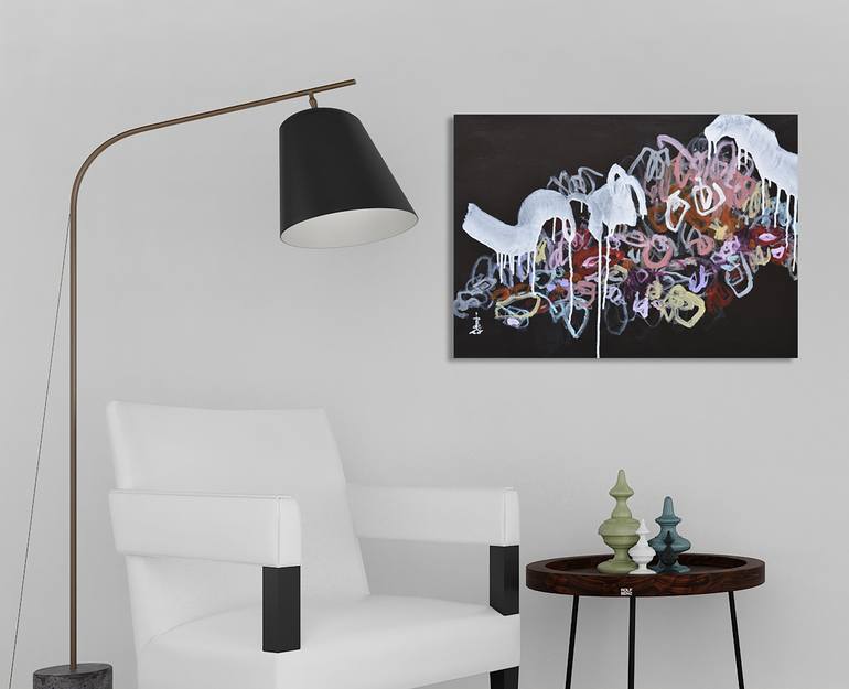 Original Abstract Expressionism Abstract Painting by Misako Chida