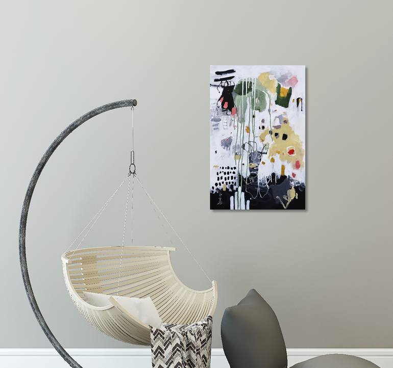 Original Abstract Expressionism Abstract Painting by Misako Chida