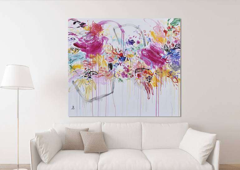 Original Abstract Expressionism Abstract Painting by Misako Chida