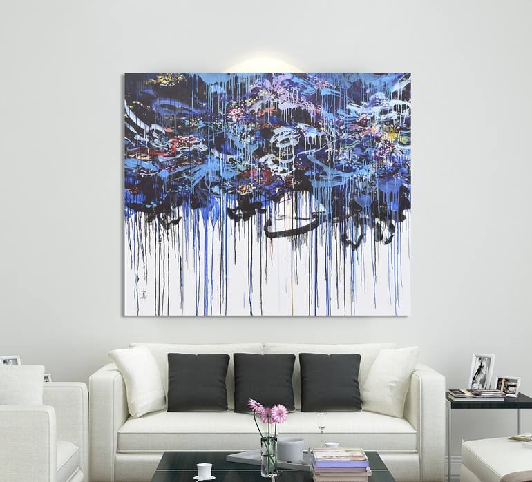 Original Abstract Expressionism Abstract Painting by Misako Chida