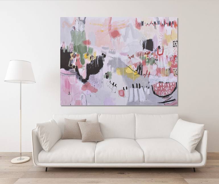 Original Abstract Expressionism Abstract Painting by Misako Chida