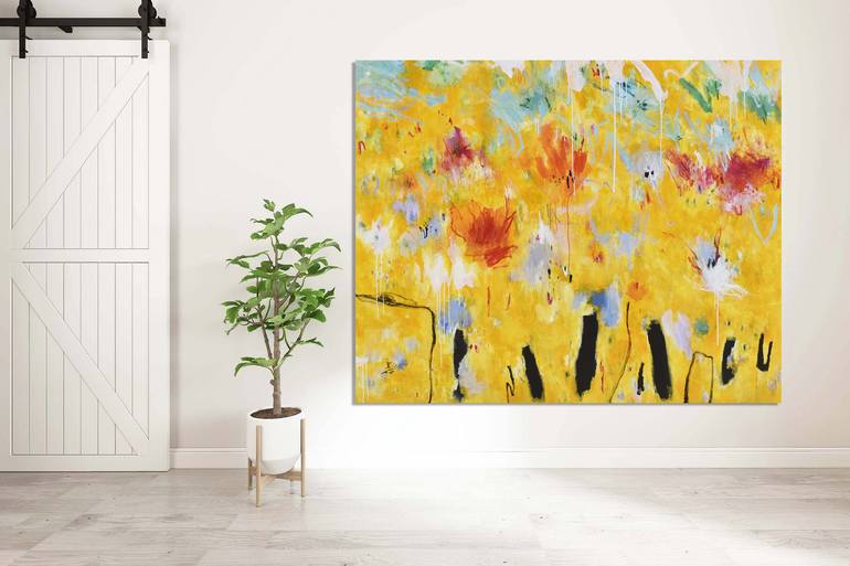 Original Abstract Expressionism Abstract Painting by Misako Chida