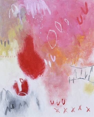 Original Abstract Expressionism Abstract Paintings by Misako Chida