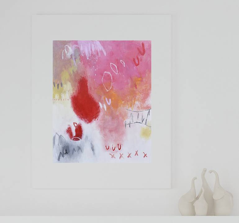 Original Abstract Expressionism Abstract Painting by Misako Chida