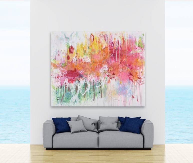 Original Abstract Expressionism Abstract Painting by Misako Chida