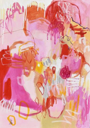 Original Abstract Expressionism Abstract Paintings by Misako Chida