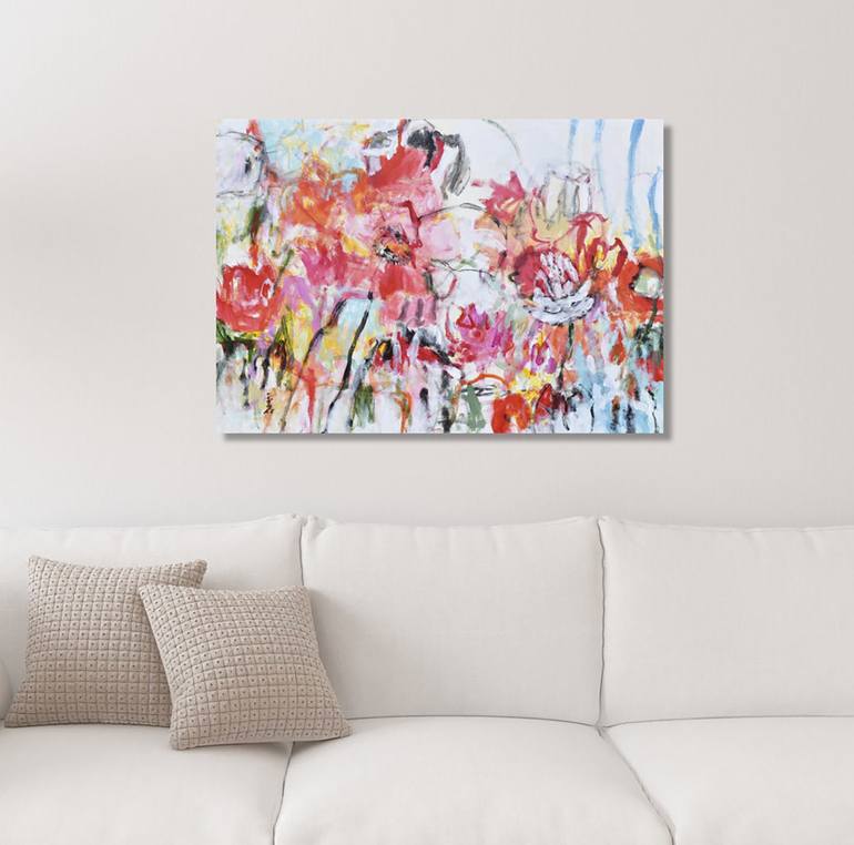 Original Abstract Expressionism Abstract Painting by Misako Chida