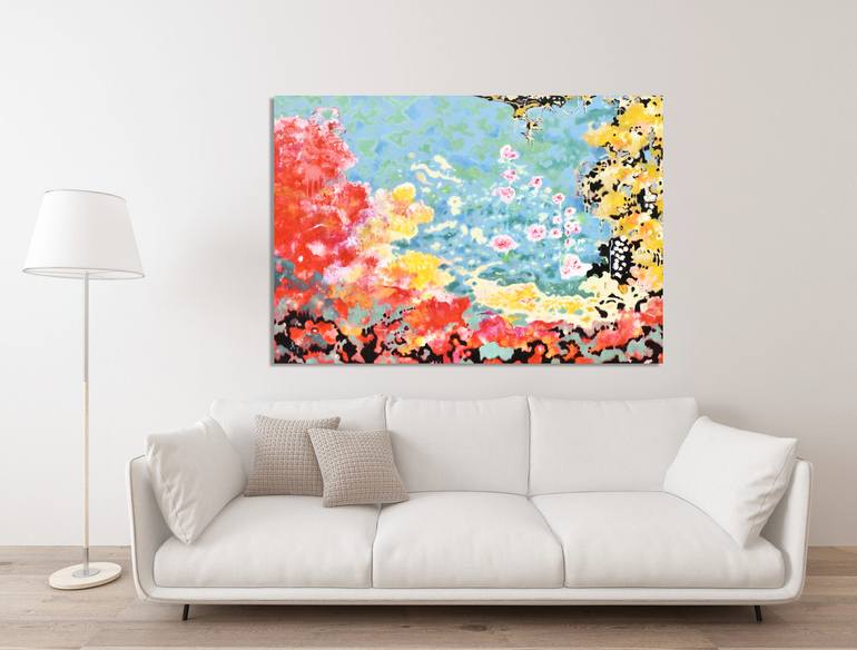 Original Abstract Expressionism Abstract Painting by Misako Chida