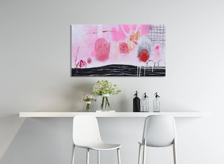 Original Abstract Expressionism Abstract Painting by Misako Chida