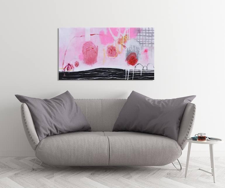 Original Abstract Expressionism Abstract Painting by Misako Chida