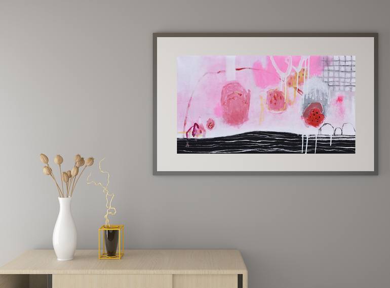 Original Abstract Expressionism Abstract Painting by Misako Chida