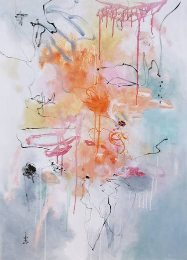 Original Abstract Expressionism Abstract Paintings by Misako Chida