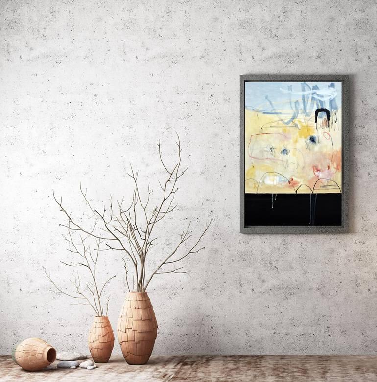 Original Abstract Expressionism Abstract Painting by Misako Chida