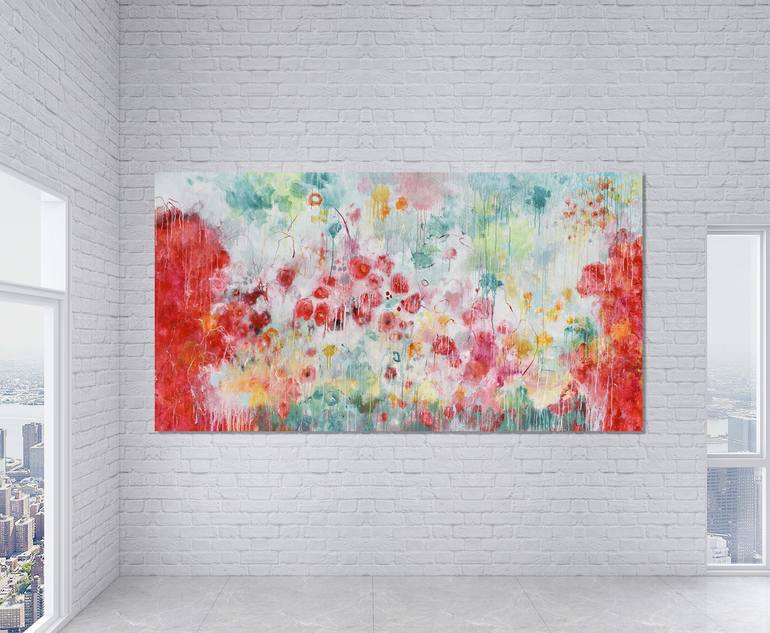 Original Abstract Expressionism Abstract Painting by Misako Chida