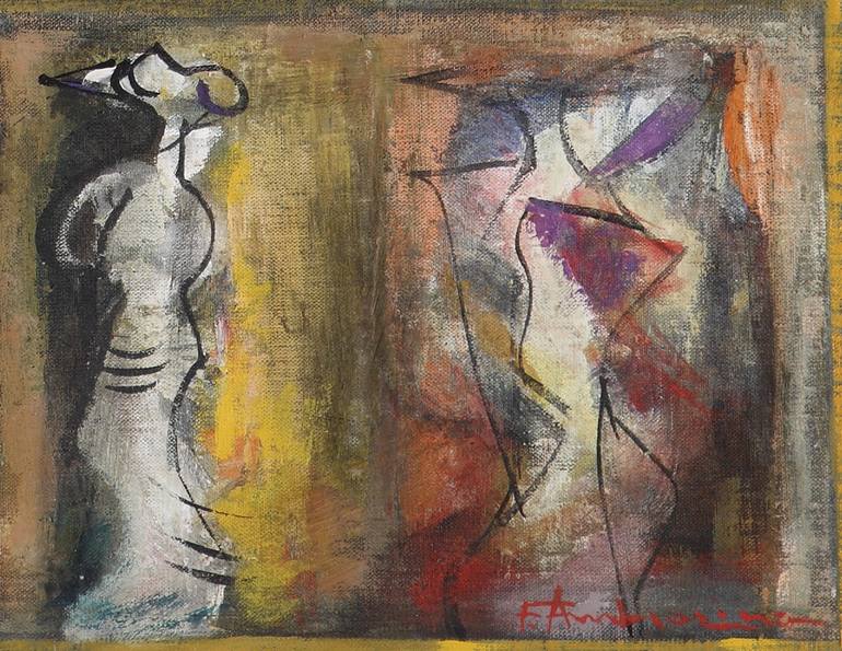 Original Abstract Expressionism Abstract Painting by Ferdinando Ambrosino