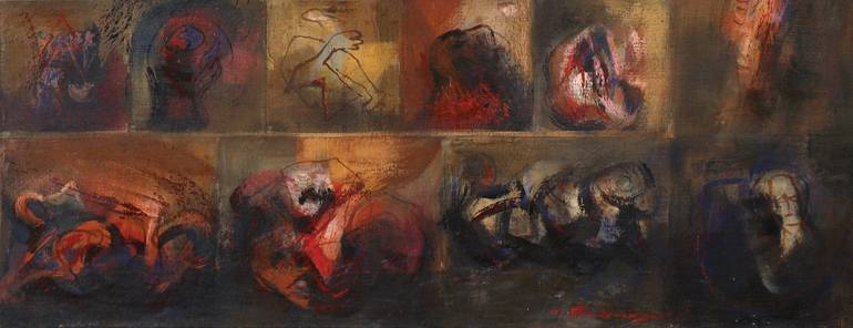 Original Abstract Expressionism Abstract Painting by Ferdinando Ambrosino