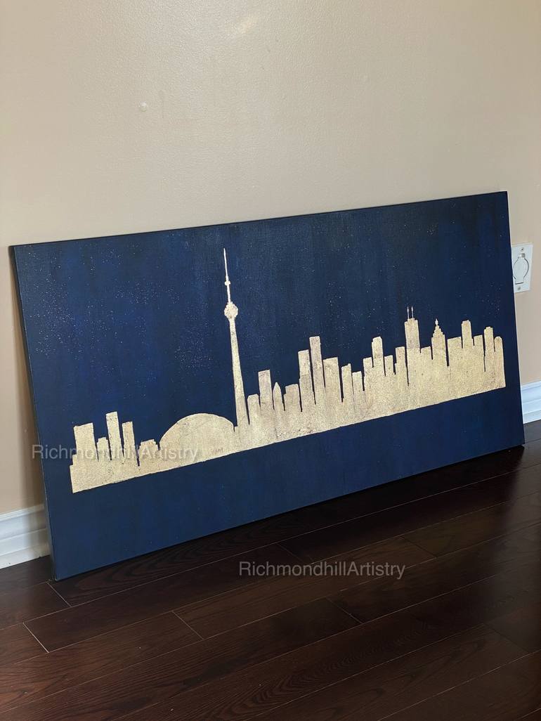 Original Abstract Architecture Painting by Richmondhill Artistry