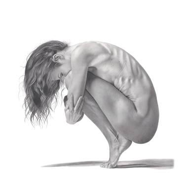 Original Photorealism Nude Drawing by Daniel McMahon