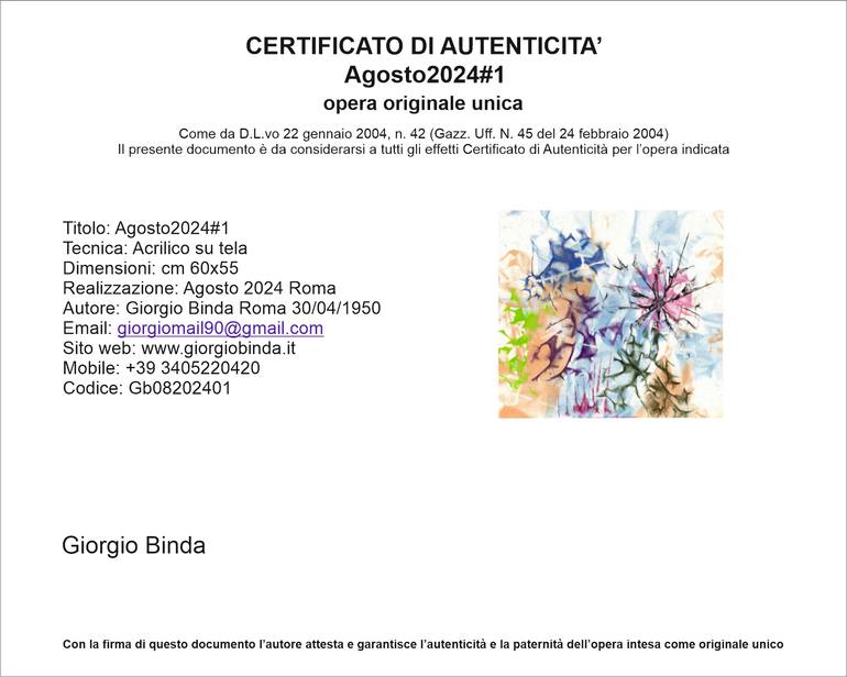 Original Abstract Painting by Giorgio Binda