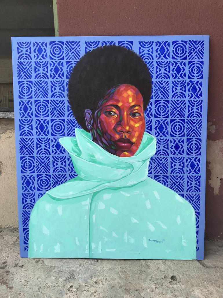 Original Contemporary Women Painting by Elijah  Olanase 