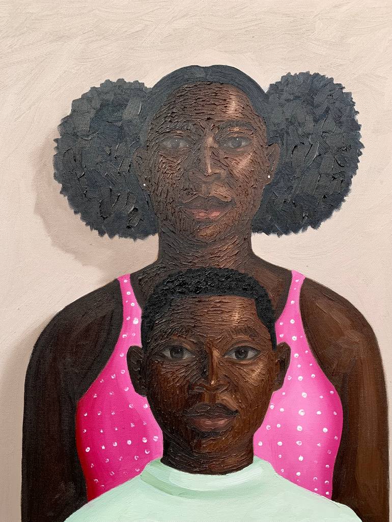 Original Contemporary Family Painting by Elijah  Olanase 