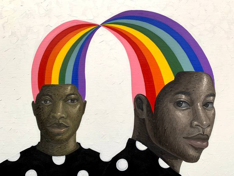 Original Contemporary Family Painting by Elijah  Olanase 