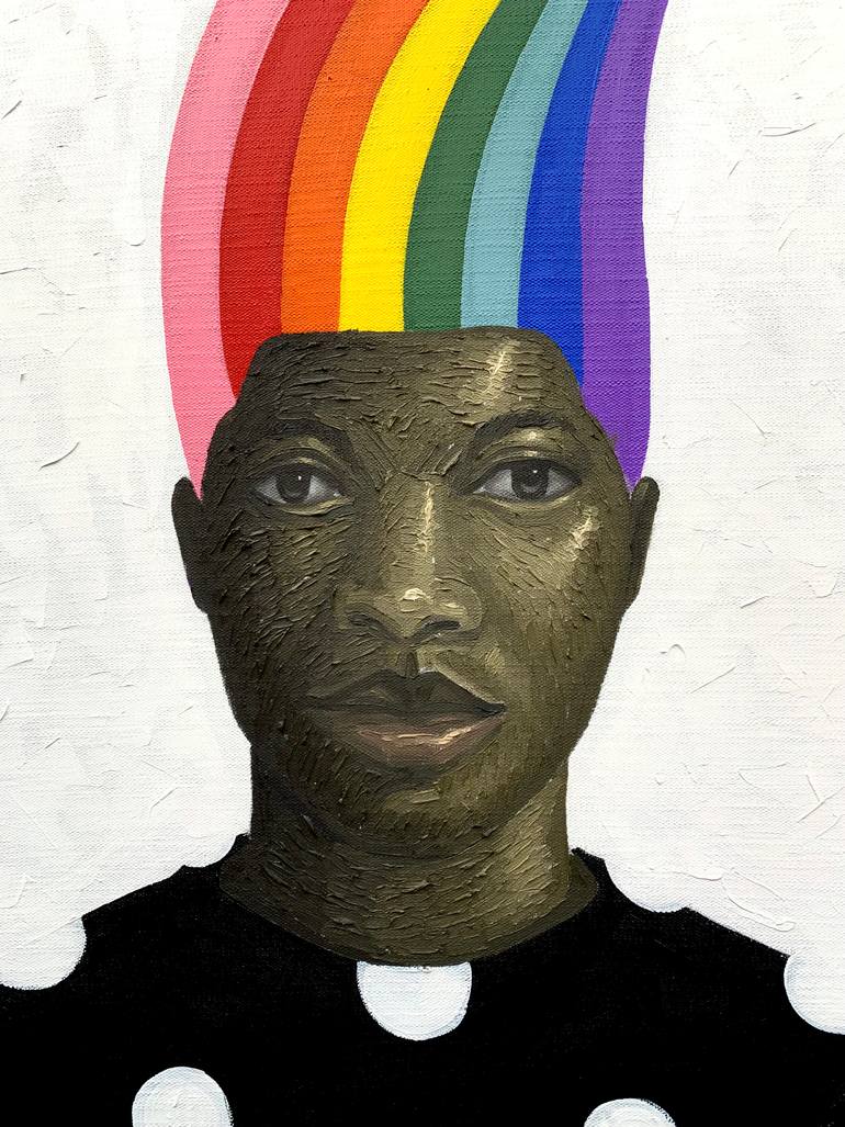 Original Contemporary Family Painting by Elijah  Olanase 