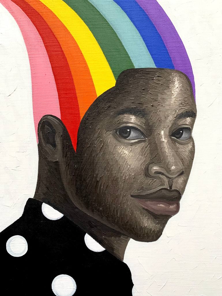 Original Contemporary Family Painting by Elijah  Olanase 