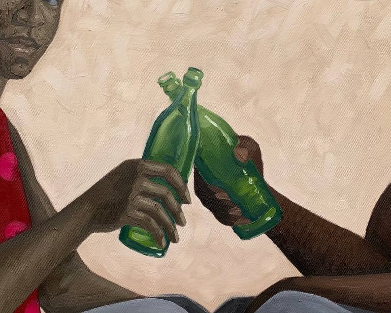 Original Contemporary Family Painting by Elijah  Olanase 