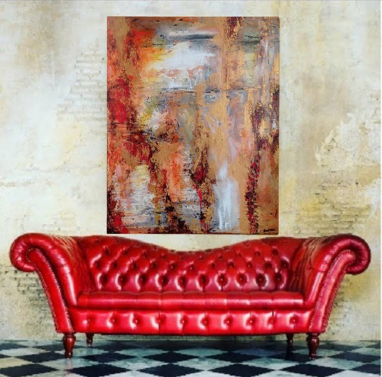 Original Abstract Expressionism Abstract Painting by Andrea Stanic