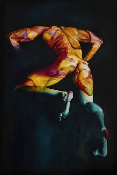 Original Conceptual Nude Painting by Natalia Pravda
