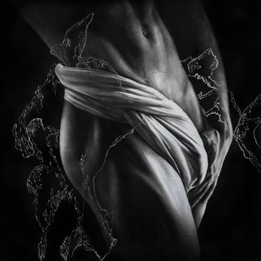 Original Figurative Nude Drawing by Natalia Pravda