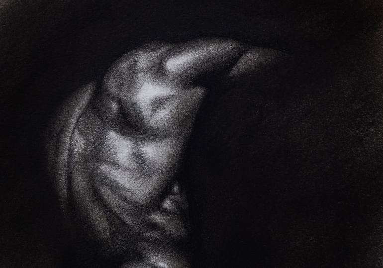 Original Photorealism Body Drawing by Natalia Pravda