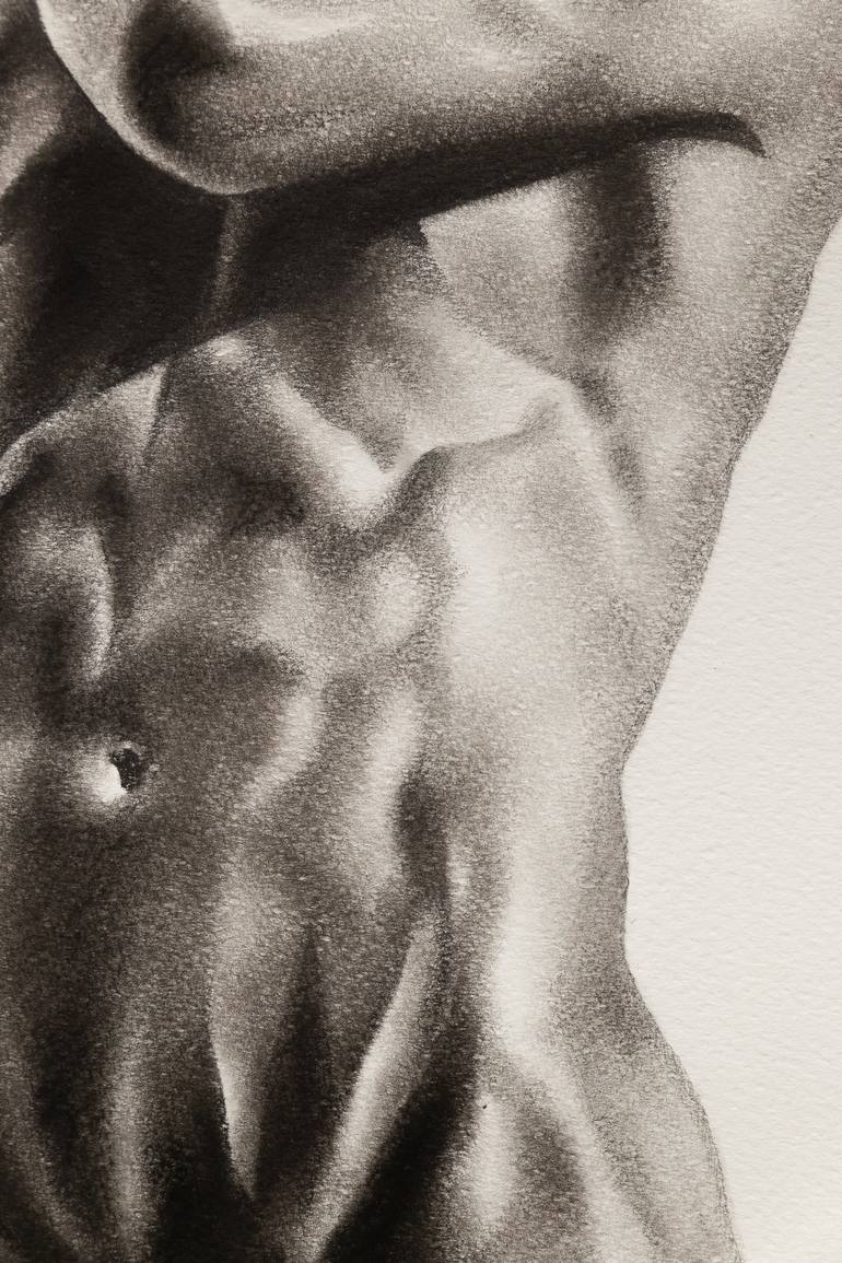 Original Photorealism Body Drawing by Natalia Pravda