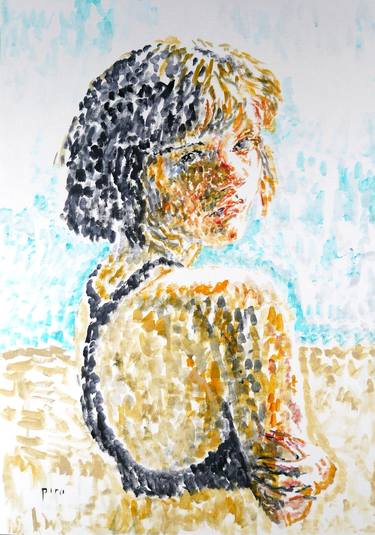 Original Impressionism Women Paintings by Francesco Piro