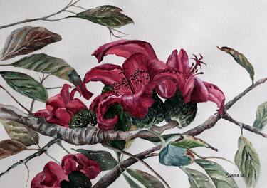 Original Fine Art Botanic Paintings by LIUDMILA SIKORSKIY