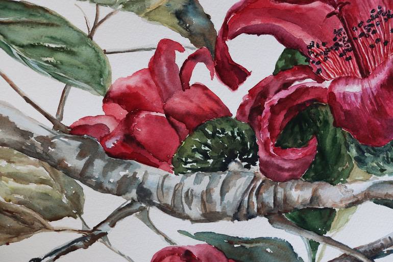 Original Botanic Painting by LIUDMILA SIKORSKIY