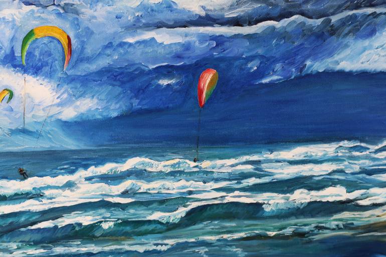 Original Expressionism Beach Painting by Liudmila Sikorskiy