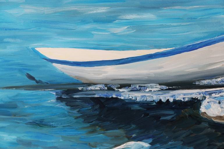 Original Expressionism Seascape Painting by LIUDMILA SIKORSKIY