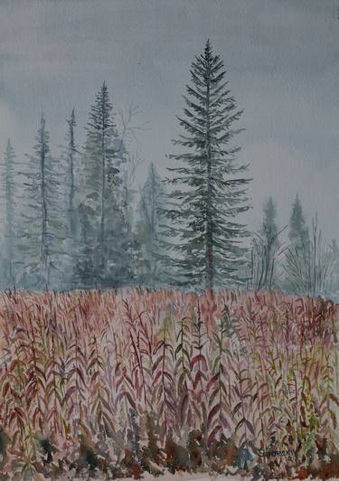 Shades of autumn. Original watercolor. thumb