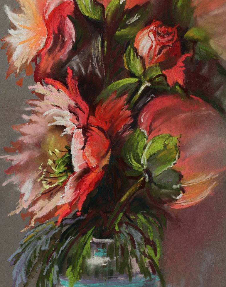 Original Expressionism Botanic Painting by LIUDMILA SIKORSKIY