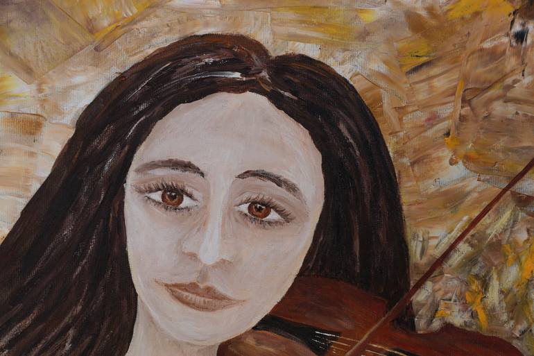 Original Impressionism Music Painting by Liudmila Sikorskiy