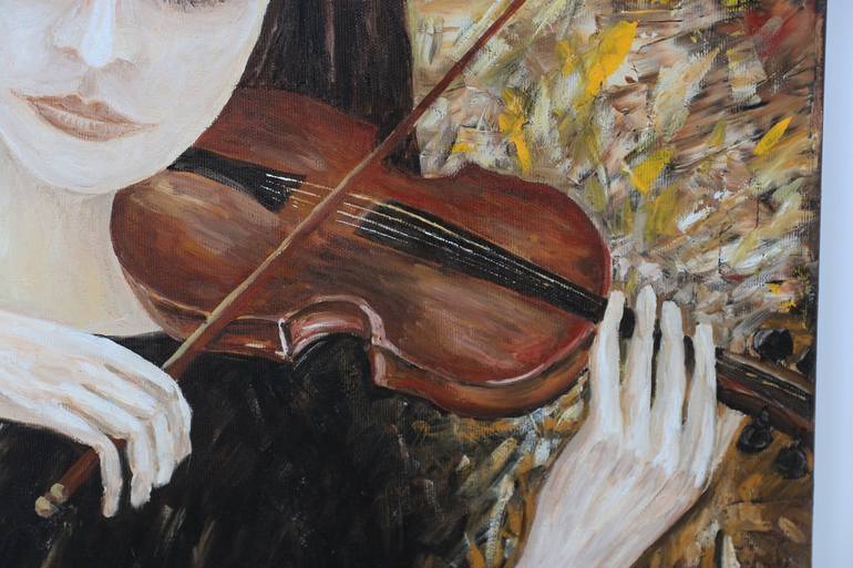 Original Impressionism Music Painting by LIUDMILA SIKORSKIY